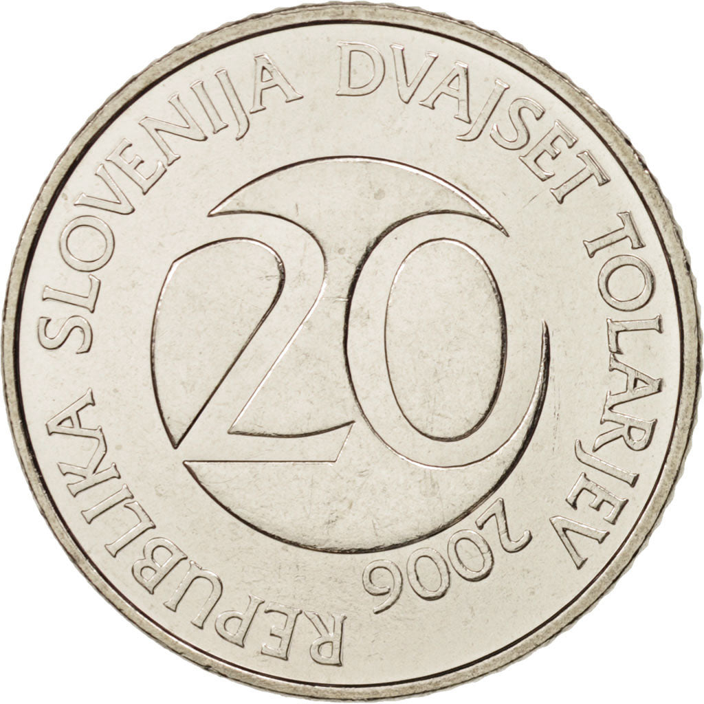 Slovenia, 20 Tolarjev, 2006, Kremnica, MS(65-70), Copper-nickel, KM:51