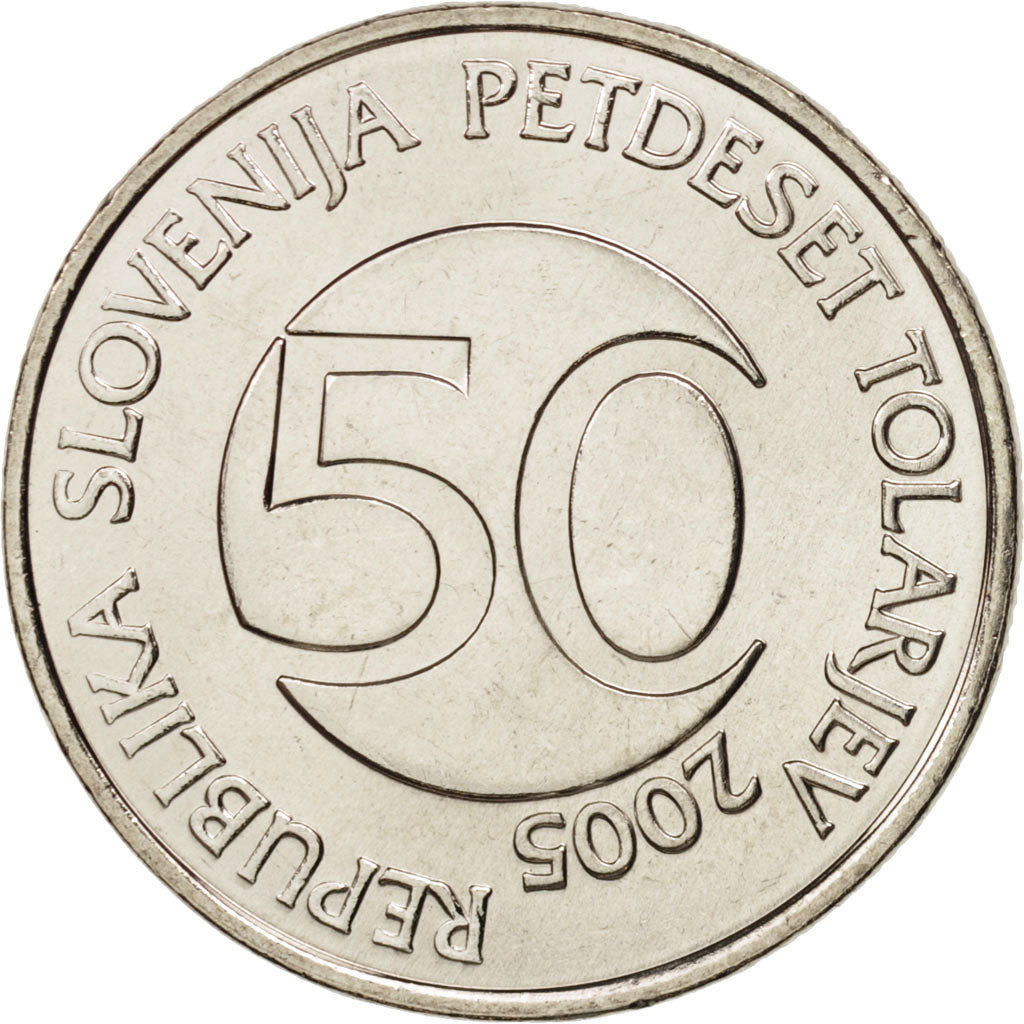 Slovenia, 50 Tolarjev, 2005, Kremnica, MS(65-70), Copper-nickel, KM:52