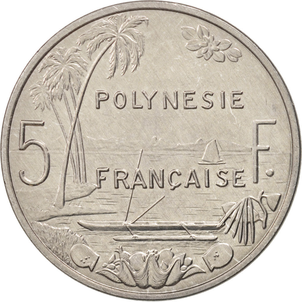 French Polynesia, 5 Francs, 2003, MS(65-70), Aluminum, KM:12, Lecompte:63h