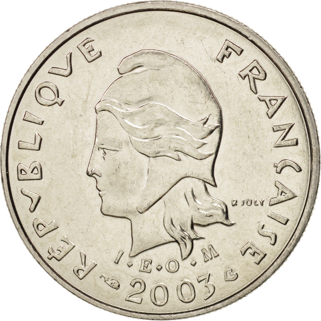 Coin, French Polynesia, 10 Francs, 2003, Paris, MS(64), Nickel, KM:8
