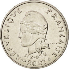 Coin, French Polynesia, 10 Francs, 2003, Paris, MS(64), Nickel, KM:8