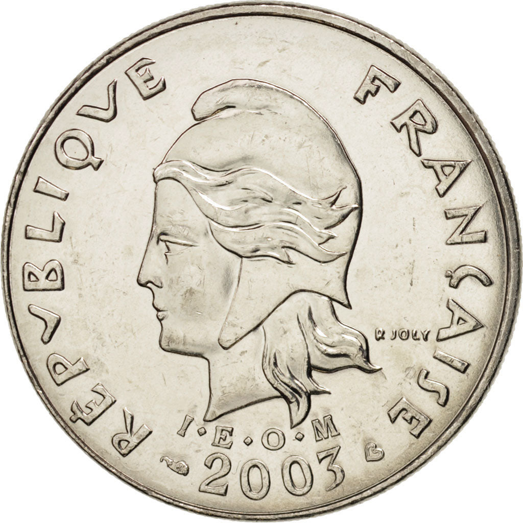 French Polynesia, 20 Francs, 2003, Paris, MS(65-70), Nickel, KM:9, Lecompte:106h