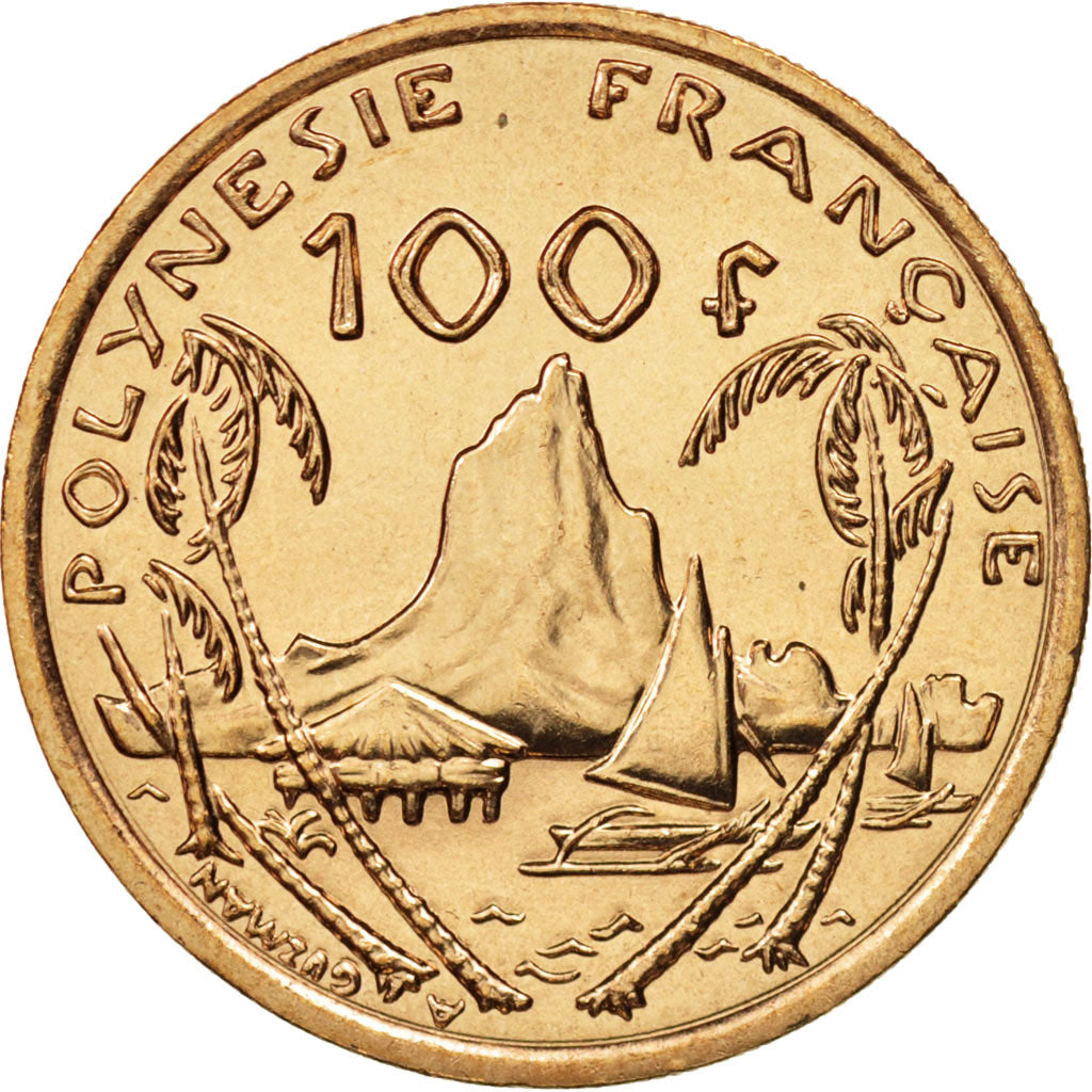 French Polynesia, 100 Francs, 2003, Paris, MS(65-70), Nickel-Bronze, KM:14