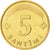 Coin, Latvia, 5 Santimi, 1992, MS(65-70), Nickel-brass, KM:16