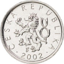 Coin, Czech Republic, 10 Haleru, 2002, MS(65-70), Aluminum, KM:6