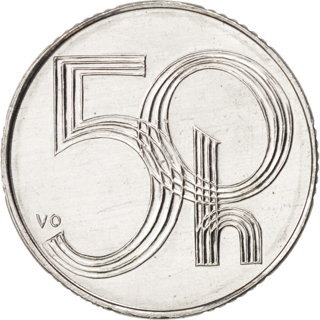 Czech Republic, 50 Haleru, 1997, MS(65-70), Aluminum, KM:3.1