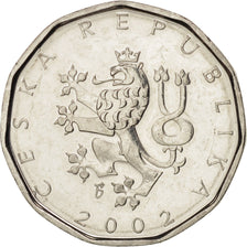 Czech Republic, 2 Koruny, 2002, MS(65-70), Nickel plated steel, KM:9