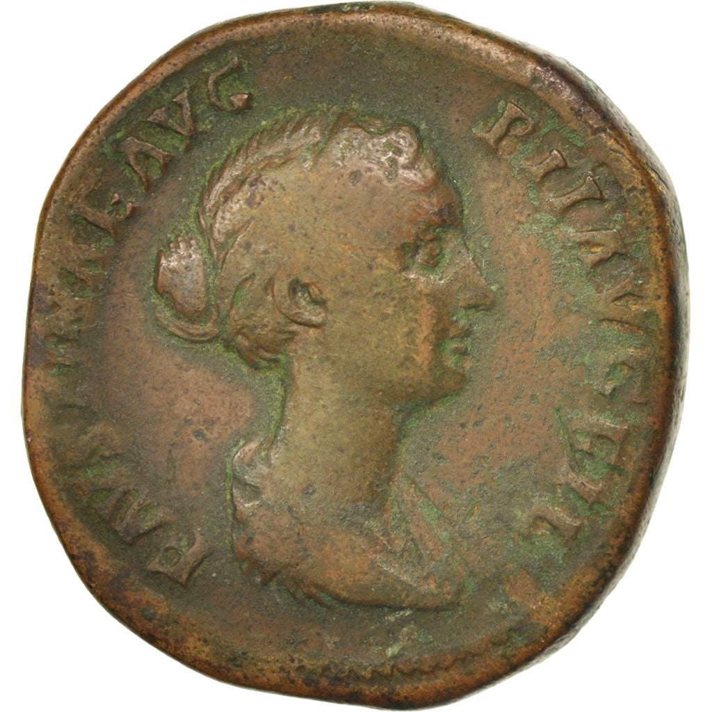 Coin, Faustina II, Sestertius, Rome, VF(30-35), Bronze, RIC:1388b