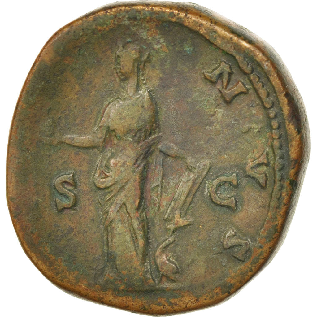 Coin, Faustina II, Sestertius, Rome, VF(30-35), Bronze, RIC:1388b
