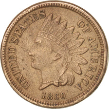 Coin, United States, Indian Head Cent, Cent, 1860, U.S. Mint, Philadelphia