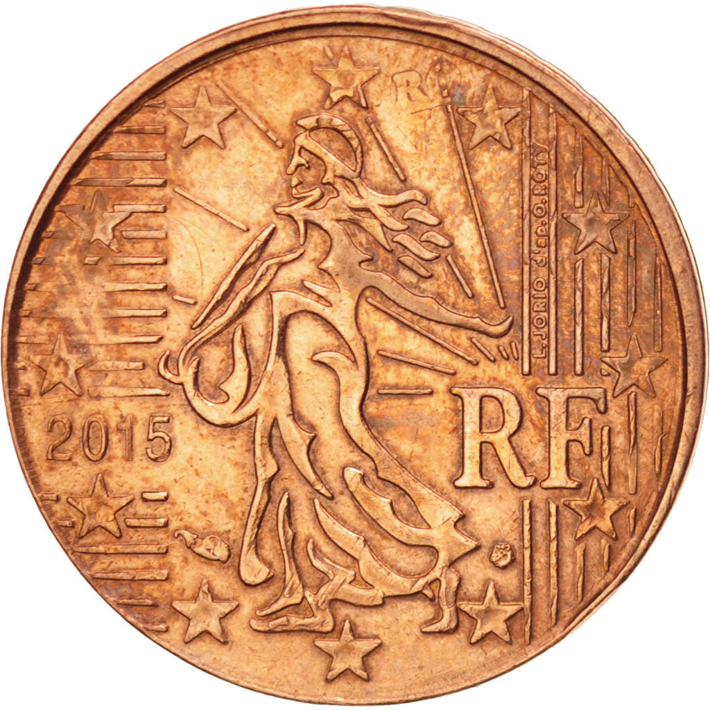 France, 10 Euro Cent, 2015, SPL, Acier cuivré, Erreur de flan, Chort:EM341