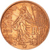 France, 10 Euro Cent, 2015, SPL, Acier cuivré, Erreur de flan, Chort:EM341