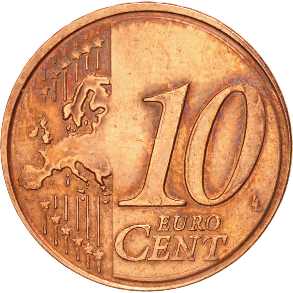France, 10 Euro Cent, 2015, SPL, Acier cuivré, Erreur de flan, Chort:EM341