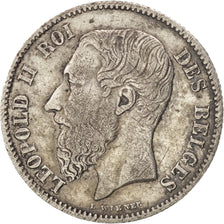 Coin, Belgium, Leopold II, 50 Centimes, 1866, EF(40-45), Silver, KM:26