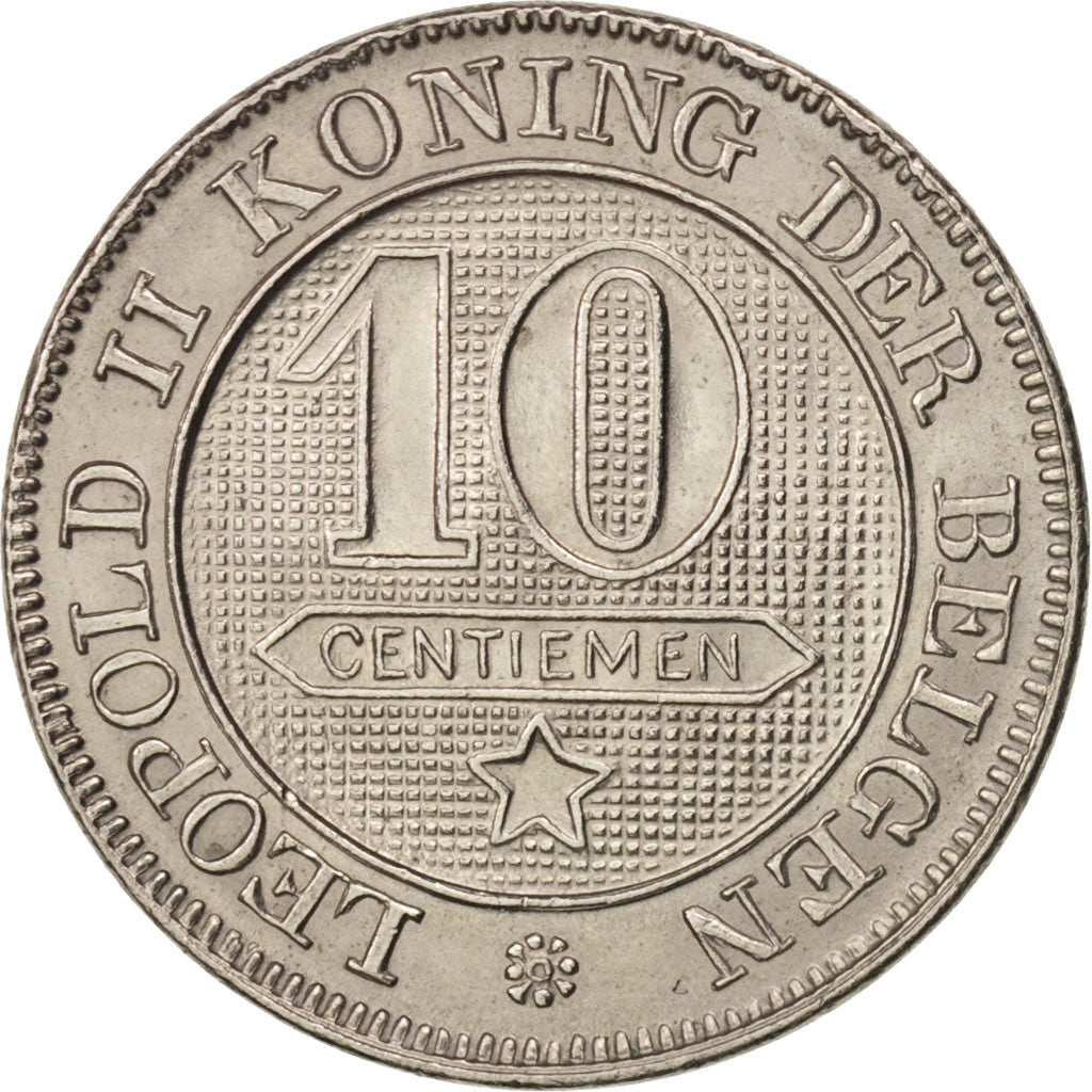 Coin, Belgium, Leopold II, 10 Centimes, 1898, MS(60-62), Copper-nickel, KM:43