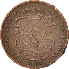 Moneda, Bélgica, Leopold I, Centime, 1861, MBC, Cobre, KM:1.2