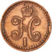 Monnaie, Russie, Nicholas I, 1/2 Kopek, 1841, Saint-Petersburg, TTB, Cuivre