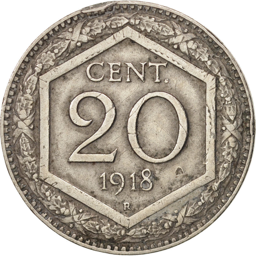Monnaie, Italie, Vittorio Emanuele III, 20 Centesimi, 1918, Rome, TTB+