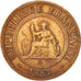 FRENCH INDO-CHINA, Cent, 1885, Paris, EF(40-45), Bronze, KM:1