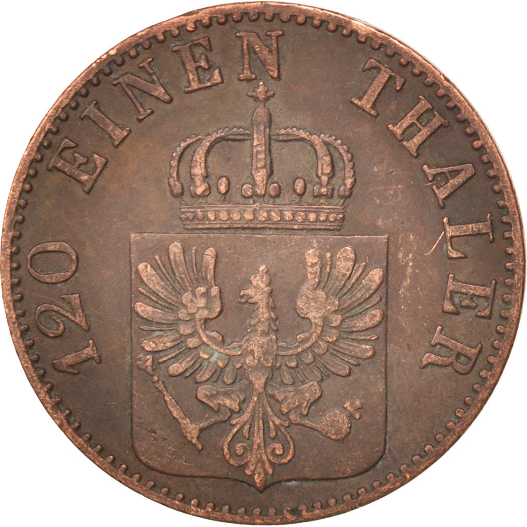 Coin, German States, PRUSSIA, Wilhelm I, 3 Pfennig, 1862, Berlin, EF(40-45)