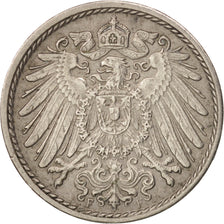 GERMANY - EMPIRE, Wilhelm II, 5 Pfennig, 1914, Stuttgart, AU(50-53), KM:11