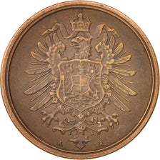 GERMANY - EMPIRE, Wilhelm I, 2 Pfennig, 1875, Berlin, AU(50-53), Copper, KM:2