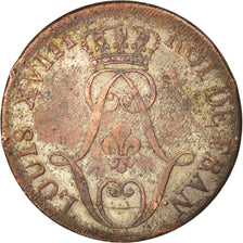Guinea francese, 10 Centimes, 1818, Paris, MB+, Biglione, KM:A1, Lecompte:30