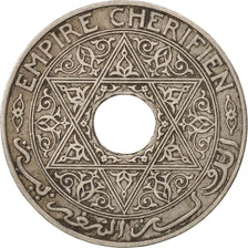 Marokko, Yusuf, 25 Centimes, 1921, bi-Bariz, Paris, AU(50-53), KM:34.1