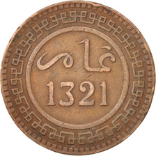 Morocco, 'Abd al-Aziz, 1903, EF(40-45), Bronze, KM:17.1