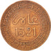 Morocco, 'Abd al-Aziz, 1903, Paris, EF(40-45), Bronze, KM:16.3