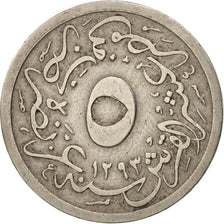 Egypt, Abdul Hamid II, 5/10 Qirsh, 1904, Misr, VF(30-35), Copper-nickel, KM:291