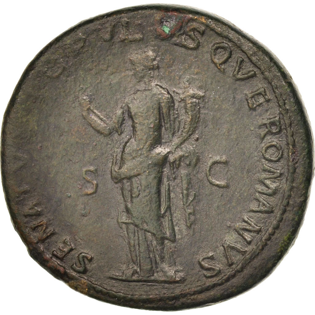 Coin, Trajan, Sestertius, Rome, EF(40-45), Bronze, RIC:672