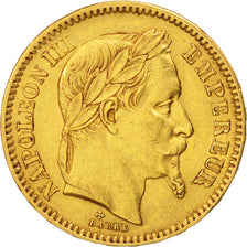 France, Napoleon III ,20 Francs, 1862, Strasbourg, TTB, Or, Gadoury:1062