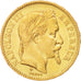 France, Napoleon III, 20 Francs, 1865, Strasbourg, EF(40-45), Gold, KM:801.2