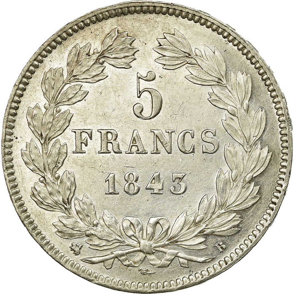 Monnaie, France, Louis-Philippe, 5 Francs, 1843, Rouen, SUP, Argent, Gadoury:678