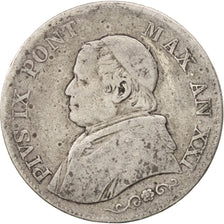 Coin, ITALIAN STATES, PAPAL STATES, Pius IX, Lira, 1866, Rome, VF(20-25)