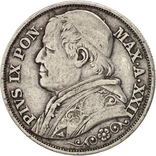 Coin, ITALIAN STATES, PAPAL STATES, Pius IX, 2 Lire, 1867, Rome, VF(30-35)