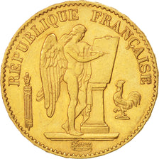 France, Génie, 20 Francs, 1874, Paris, AU(50-53), Gold, KM:825, Gadoury:1063