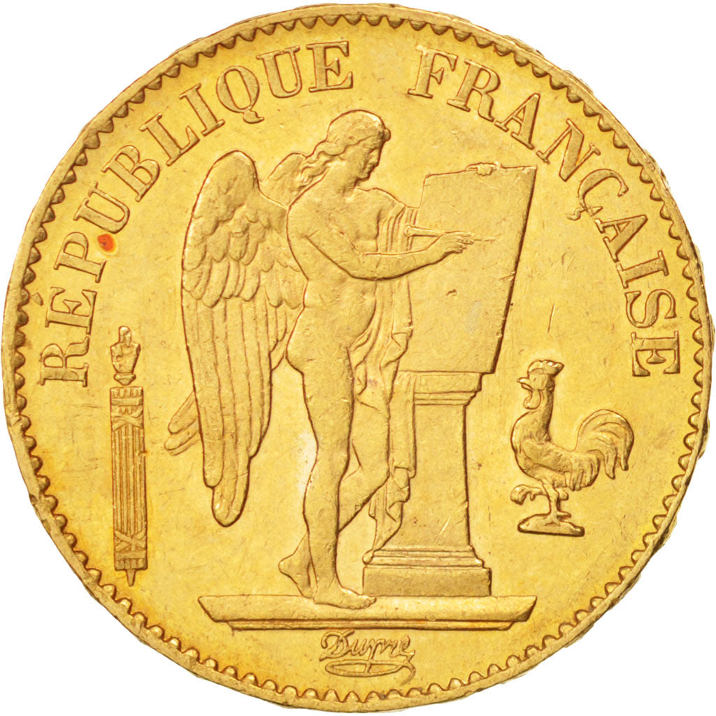 France, Génie, 20 Francs, 1879, Paris, AU(50-53), Gold, KM:825, Gadoury:1063