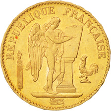 France, Génie, 20 Francs, 1879, Paris, AU(50-53), Gold, KM:825, Gadoury:1063