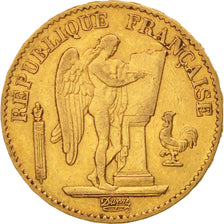 France, Génie, 20 Francs, 1871, Paris, EF(40-45), Gold, KM:825, Gadoury:1063