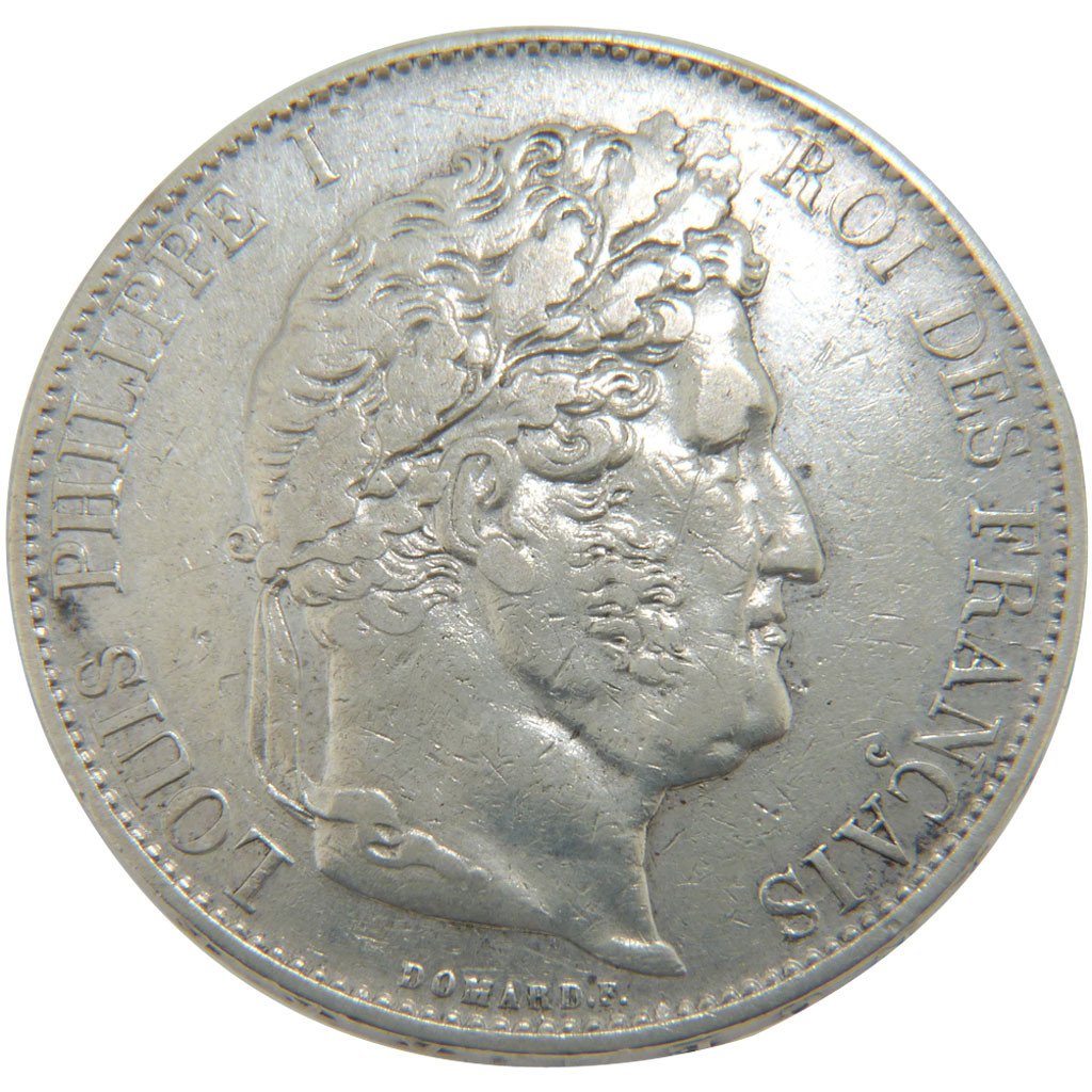 FRANCE, Louis-Philippe, 5 Francs, 1844, Lille, KM #749.13, EF(40-45), Silver,...