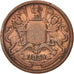 Coin, INDIA-BRITISH, 1/2 Anna, 1835, Bombay, VF(20-25), Copper, KM:447.1