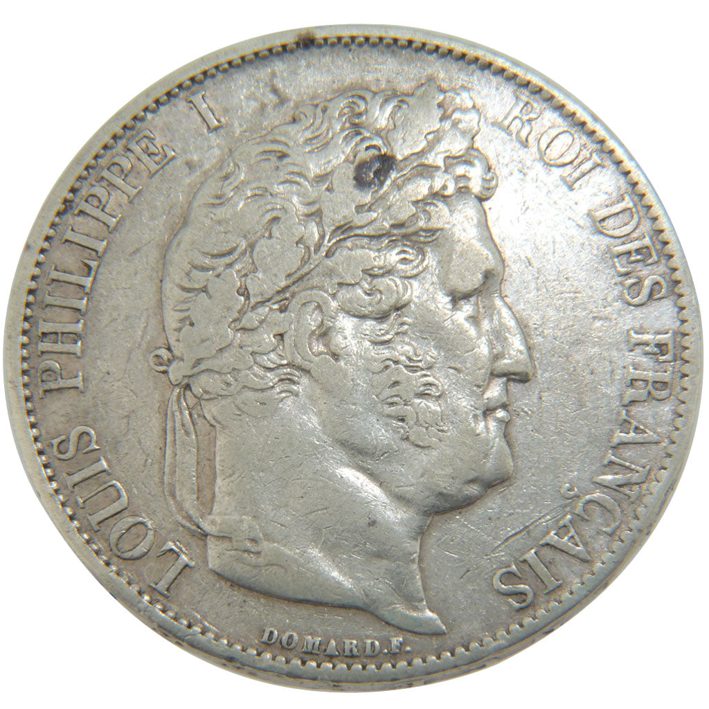 FRANCE, Louis-Philippe, 5 Francs, 1845, Lille, KM #749.13, EF(40-45), Silver,...