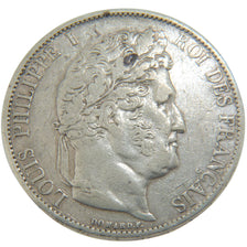 FRANCE, Louis-Philippe, 5 Francs, 1845, Lille, KM #749.13, EF(40-45), Silver,...