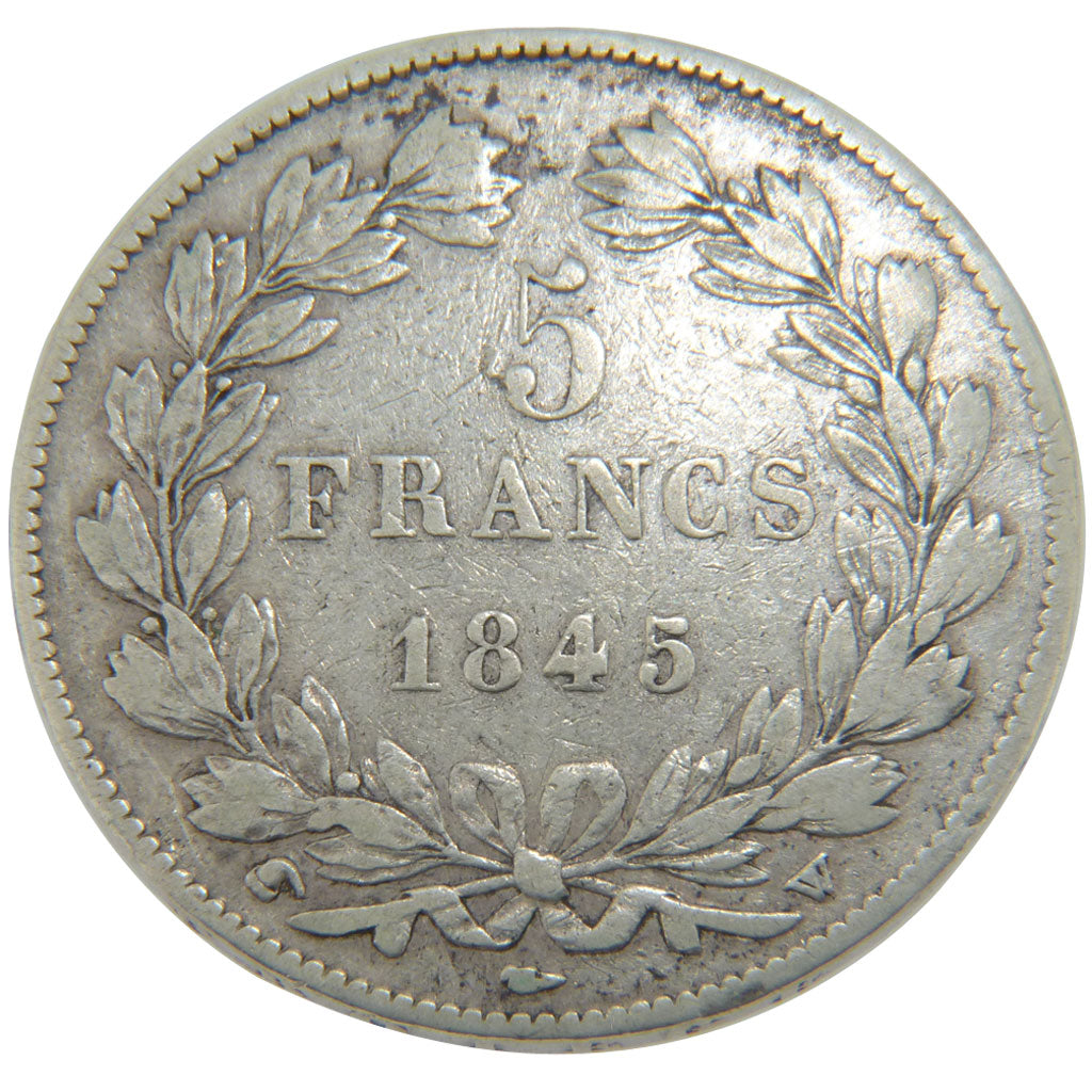 FRANCE, Louis-Philippe, 5 Francs, 1845, Lille, KM #749.13, EF(40-45), Silver,...
