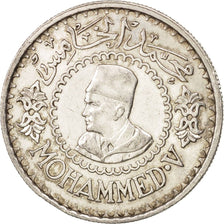 Marocco, Mohammed V, 500 Francs, 1956, Paris, SPL-, Argento, KM:54