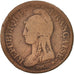 France, Dupré, Decime, An 5, 1796, Paris, F(12-15), Bronze, KM:644.1