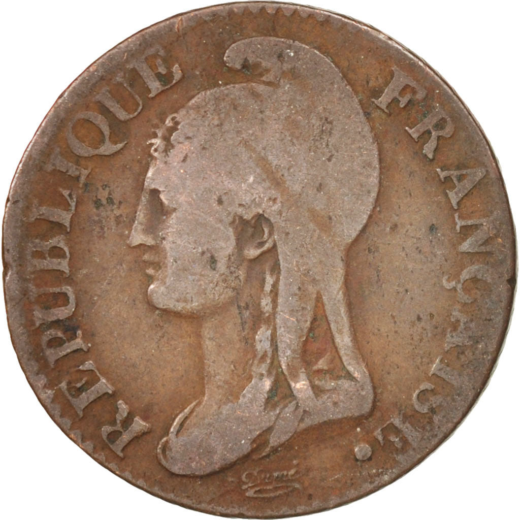 France, Dupré, 5 Centimes, An 4, 1795, Paris, TB, Bronze, Gadoury:124