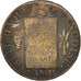 France, Sol aux balances non daté, 1794, Metz, F(12-15), Bronze, KM:620.1